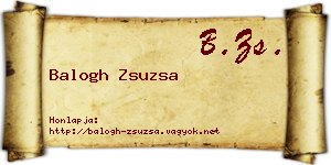 Balogh Zsuzsa névjegykártya